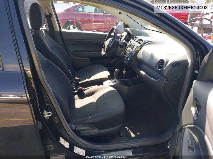 ML32F3FJXHHF14403 2017 Mitsubishi Mirage G4 Es