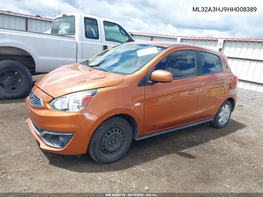 2017 Mitsubishi Mirage Es VIN: ML32A3HJ9HH008389 Lot: 45354729