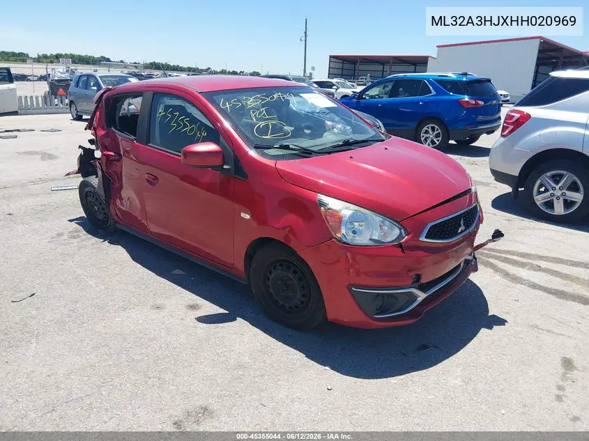 2017 Mitsubishi Mirage Es VIN: ML32A3HJXHH020969 Lot: 45355044