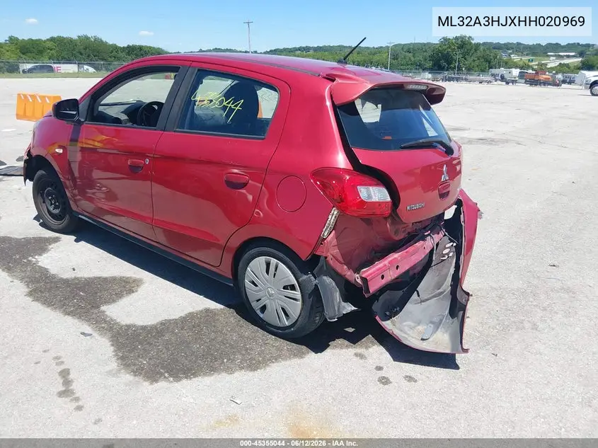 2017 Mitsubishi Mirage Es VIN: ML32A3HJXHH020969 Lot: 45355044