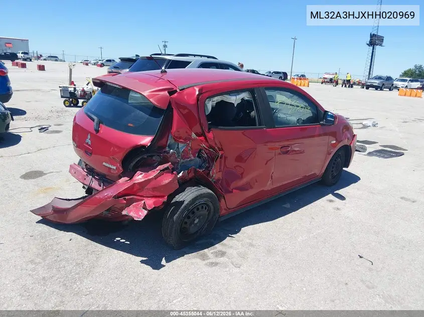 2017 Mitsubishi Mirage Es VIN: ML32A3HJXHH020969 Lot: 45355044