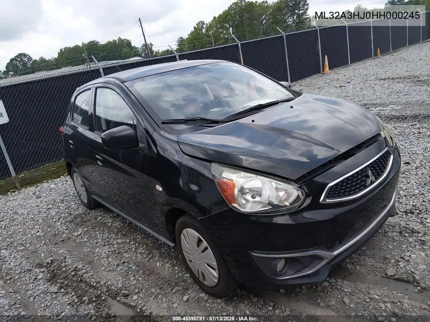 2017 Mitsubishi Mirage Es VIN: ML32A3HJ0HH000245 Lot: 45390781