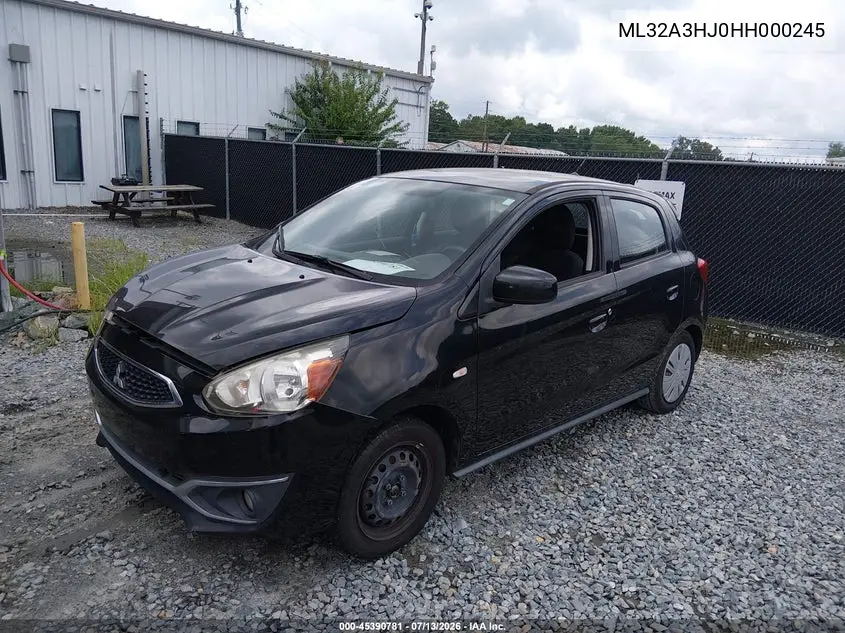 2017 Mitsubishi Mirage Es VIN: ML32A3HJ0HH000245 Lot: 45390781