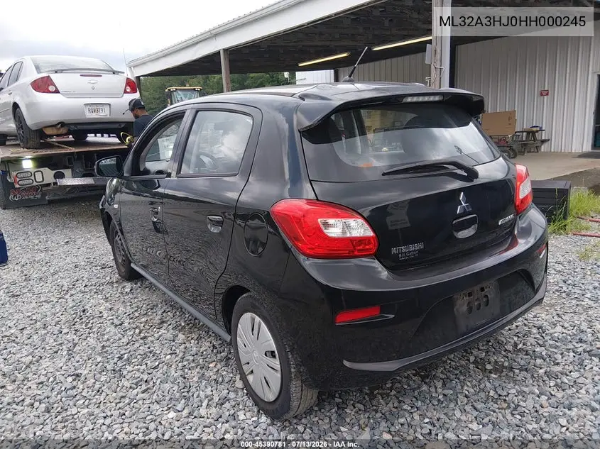 2017 Mitsubishi Mirage Es VIN: ML32A3HJ0HH000245 Lot: 45390781