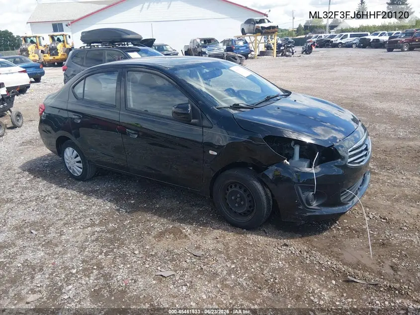 2017 Mitsubishi Mirage G4 Es VIN: ML32F3FJ6HHF20120 Lot: 45461533