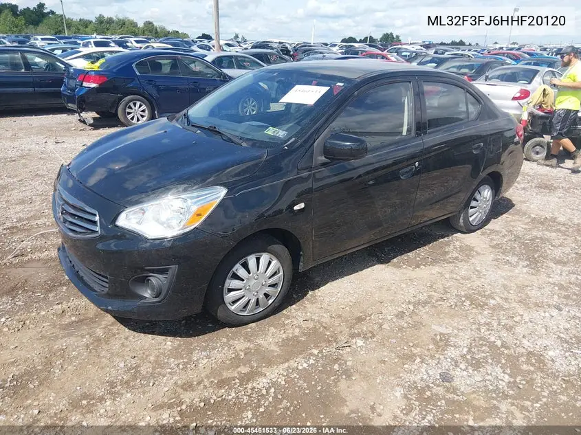 2017 Mitsubishi Mirage G4 Es VIN: ML32F3FJ6HHF20120 Lot: 45461533