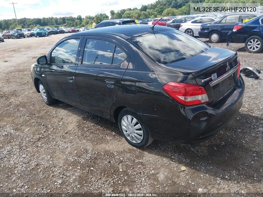 2017 Mitsubishi Mirage G4 Es VIN: ML32F3FJ6HHF20120 Lot: 45461533