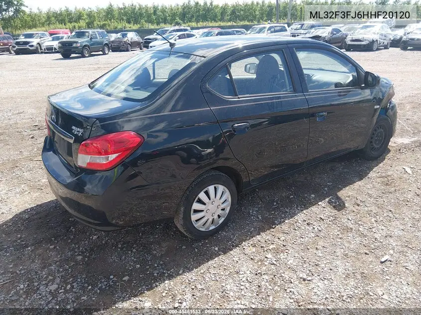2017 Mitsubishi Mirage G4 Es VIN: ML32F3FJ6HHF20120 Lot: 45461533