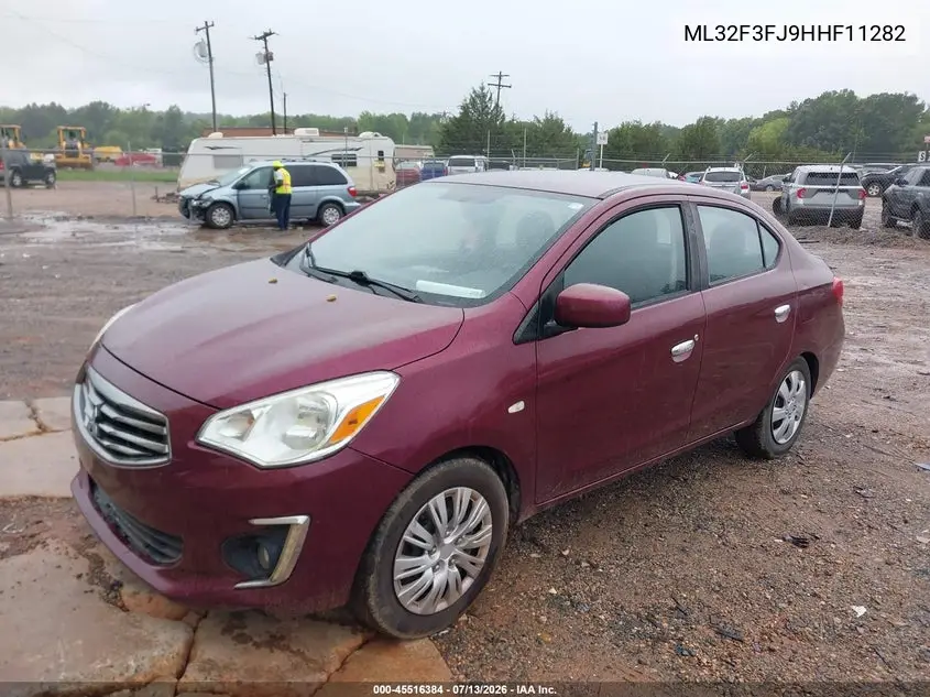 2017 Mitsubishi Mirage G4 Es VIN: ML32F3FJ9HHF11282 Lot: 45516384