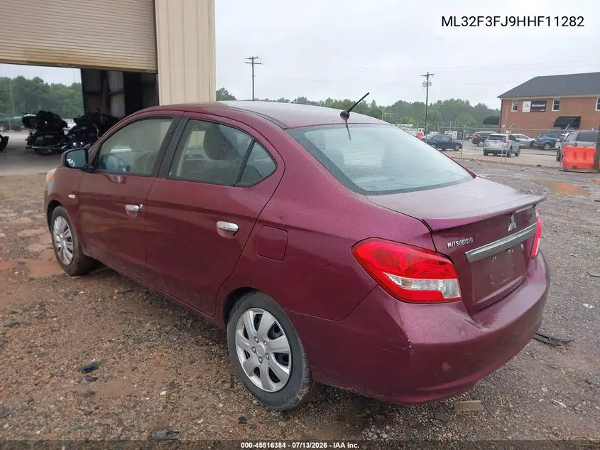 2017 Mitsubishi Mirage G4 Es VIN: ML32F3FJ9HHF11282 Lot: 45516384