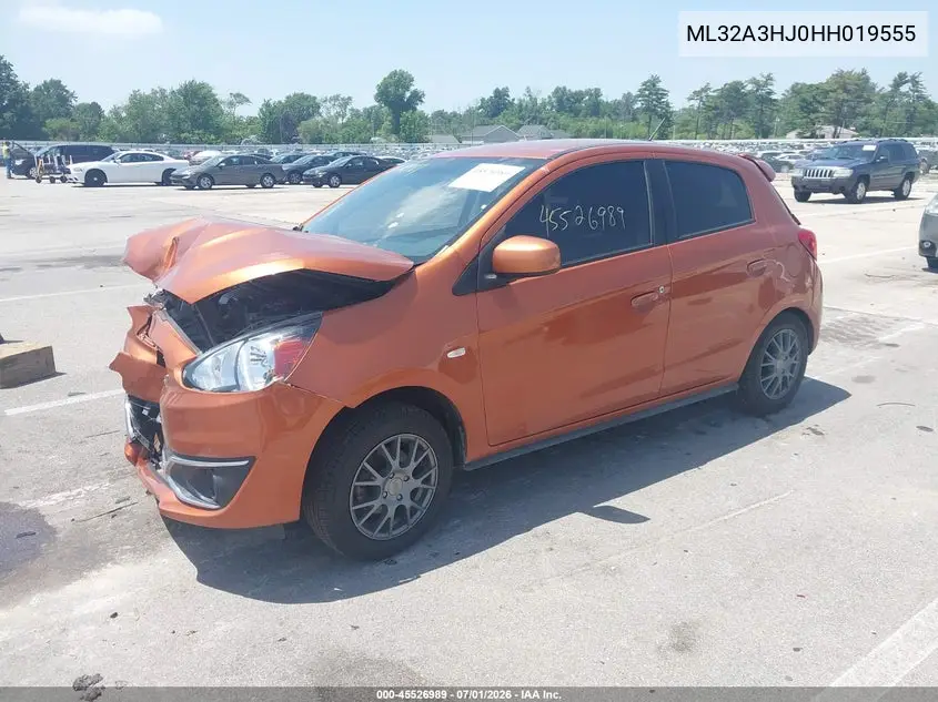 2017 Mitsubishi Mirage Es VIN: ML32A3HJ0HH019555 Lot: 45526989