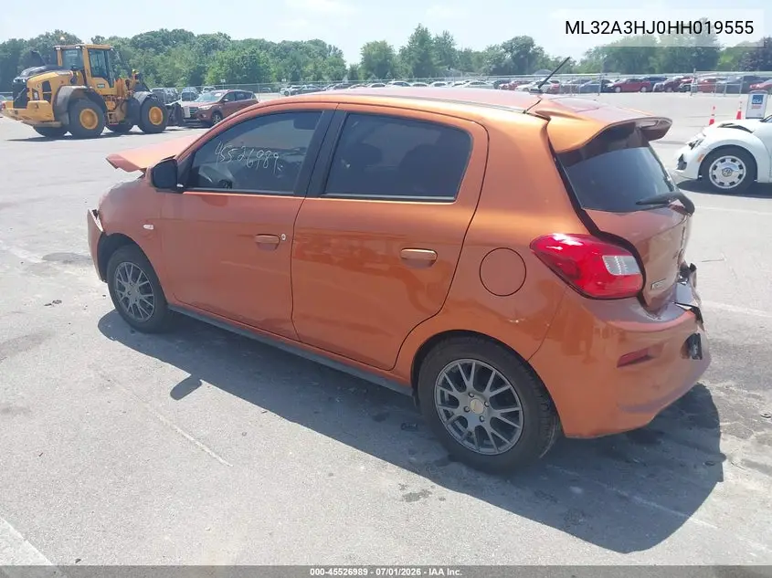 2017 Mitsubishi Mirage Es VIN: ML32A3HJ0HH019555 Lot: 45526989