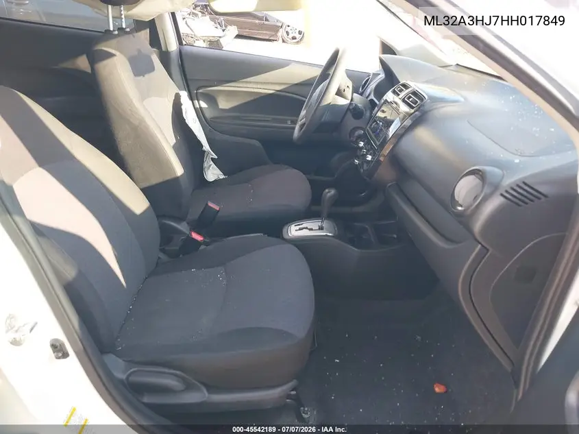2017 Mitsubishi Mirage Es VIN: ML32A3HJ7HH017849 Lot: 45542189