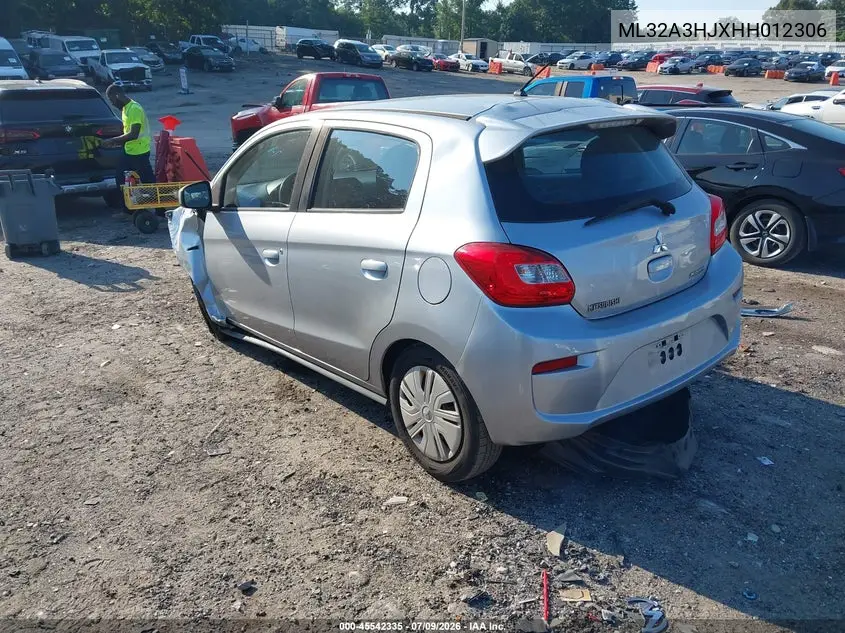 2017 Mitsubishi Mirage Es VIN: ML32A3HJXHH012306 Lot: 45542335