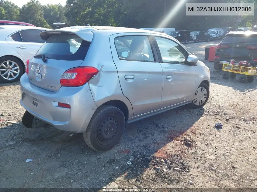 2017 Mitsubishi Mirage Es VIN: ML32A3HJXHH012306 Lot: 45542335