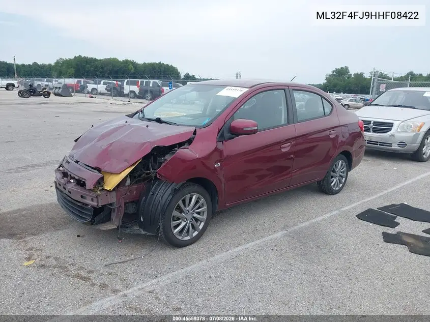 2017 Mitsubishi Mirage G4 Se VIN: ML32F4FJ9HHF08422 Lot: 45559378