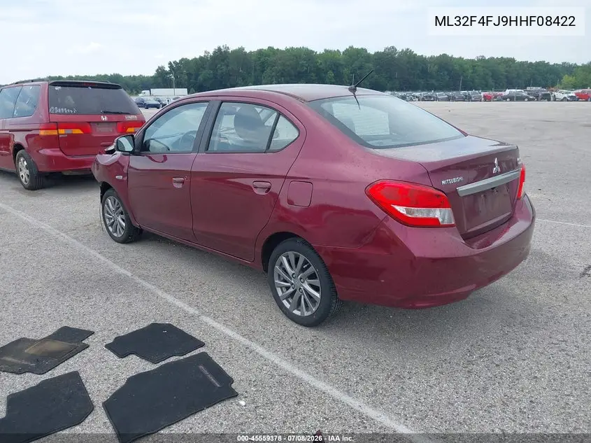 2017 Mitsubishi Mirage G4 Se VIN: ML32F4FJ9HHF08422 Lot: 45559378