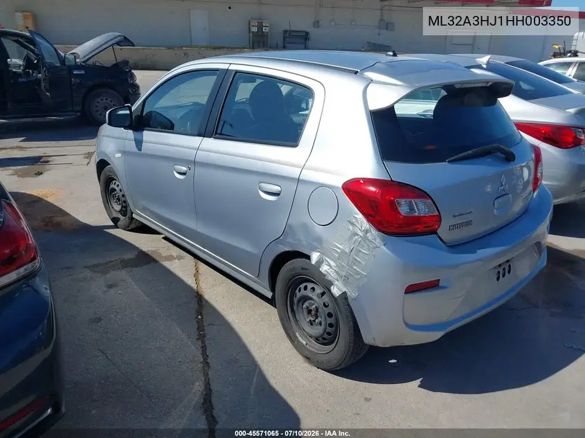 2017 Mitsubishi Mirage Es VIN: ML32A3HJ1HH003350 Lot: 45571065
