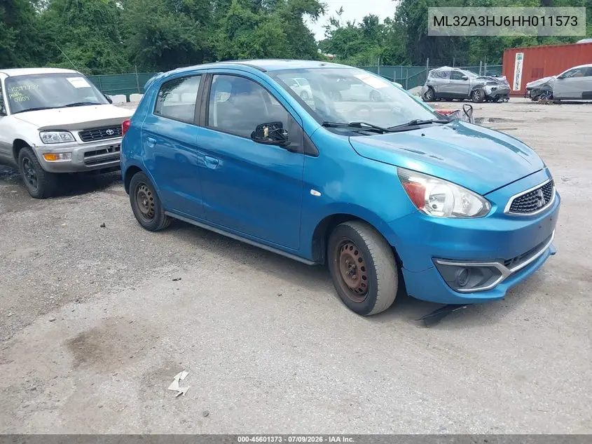 2017 Mitsubishi Mirage Es VIN: ML32A3HJ6HH011573 Lot: 45601373