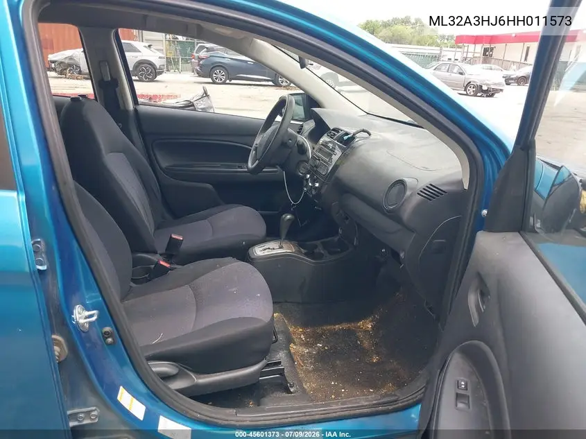 2017 Mitsubishi Mirage Es VIN: ML32A3HJ6HH011573 Lot: 45601373