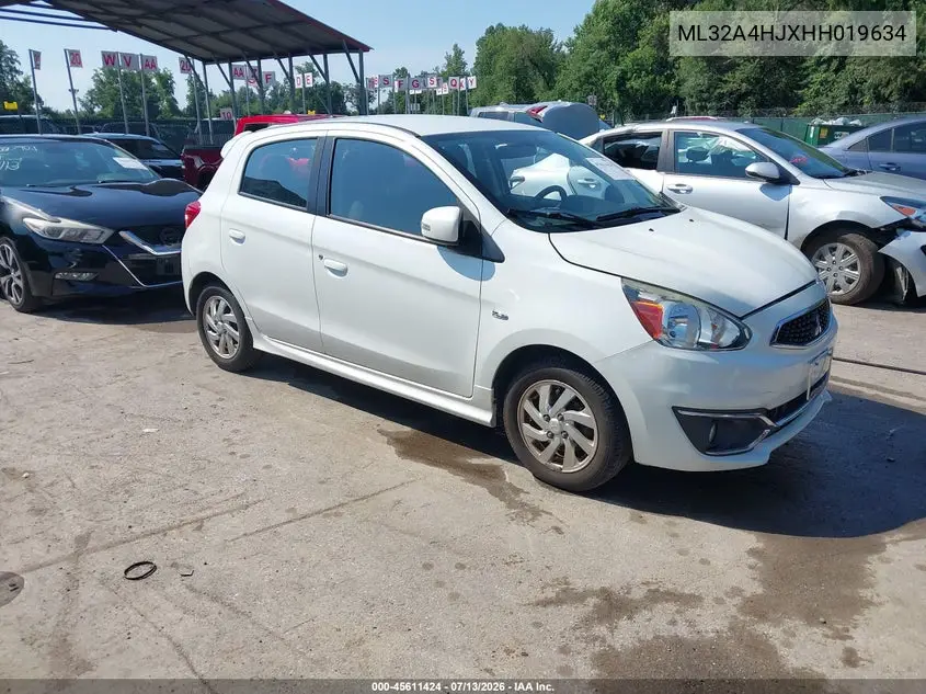 2017 Mitsubishi Mirage Se VIN: ML32A4HJXHH019634 Lot: 45611424