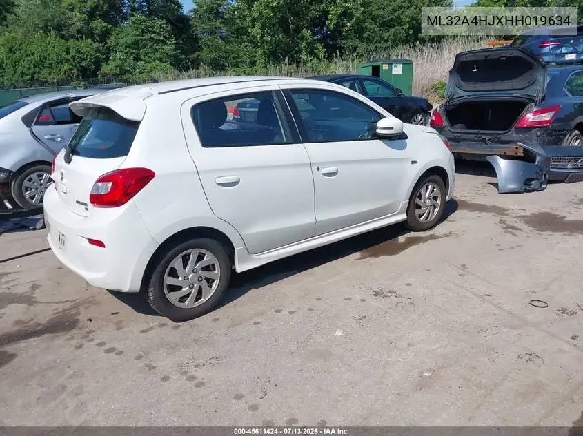 2017 Mitsubishi Mirage Se VIN: ML32A4HJXHH019634 Lot: 45611424