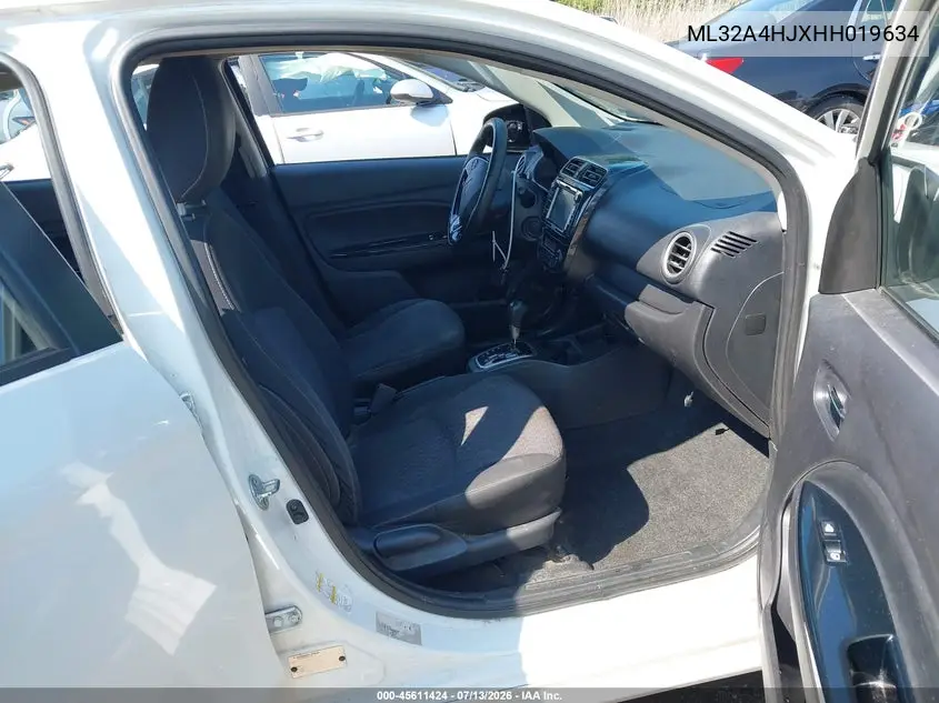 2017 Mitsubishi Mirage Se VIN: ML32A4HJXHH019634 Lot: 45611424