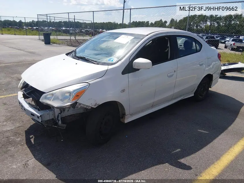 2017 Mitsubishi Mirage G4 Es VIN: ML32F3FJ9HHF09662 Lot: 45660736