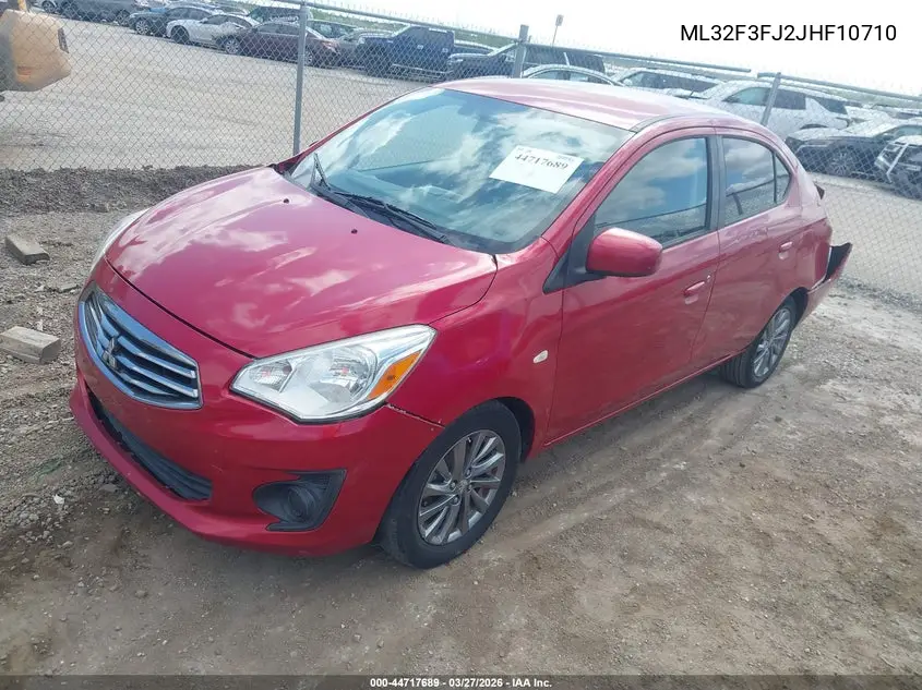 2018 Mitsubishi Mirage G4 Es VIN: ML32F3FJ2JHF10710 Lot: 44717689