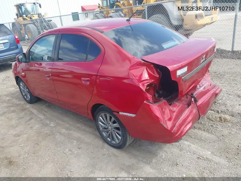 2018 Mitsubishi Mirage G4 Es VIN: ML32F3FJ2JHF10710 Lot: 44717689