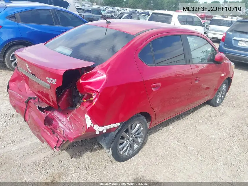 2018 Mitsubishi Mirage G4 Es VIN: ML32F3FJ2JHF10710 Lot: 44717689