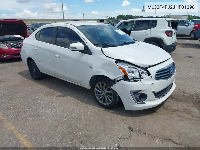 2018 Mitsubishi Mirage G4 Se VIN: ML32F4FJ2JHF01396 Lot: 45185829