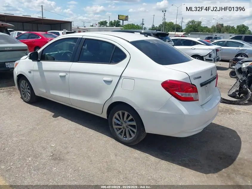 2018 Mitsubishi Mirage G4 Se VIN: ML32F4FJ2JHF01396 Lot: 45185829