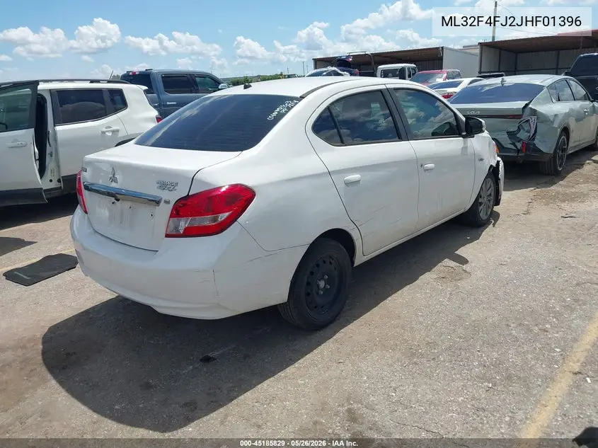 2018 Mitsubishi Mirage G4 Se VIN: ML32F4FJ2JHF01396 Lot: 45185829