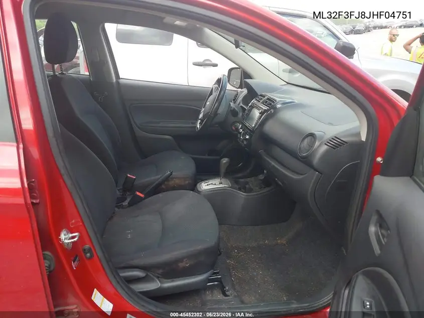 2018 Mitsubishi Mirage G4 Es VIN: ML32F3FJ8JHF04751 Lot: 45452302