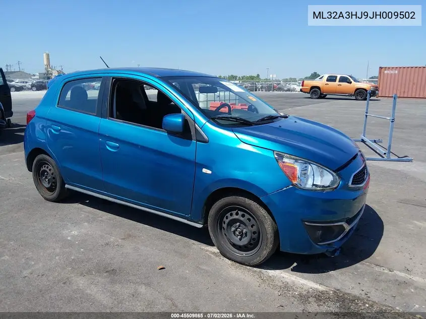 2018 Mitsubishi Mirage Es VIN: ML32A3HJ9JH009502 Lot: 45509865