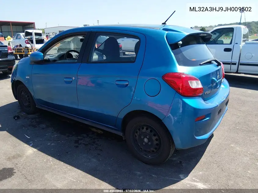 2018 Mitsubishi Mirage Es VIN: ML32A3HJ9JH009502 Lot: 45509865