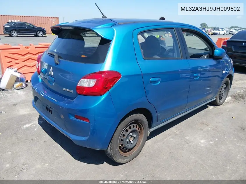 2018 Mitsubishi Mirage Es VIN: ML32A3HJ9JH009502 Lot: 45509865