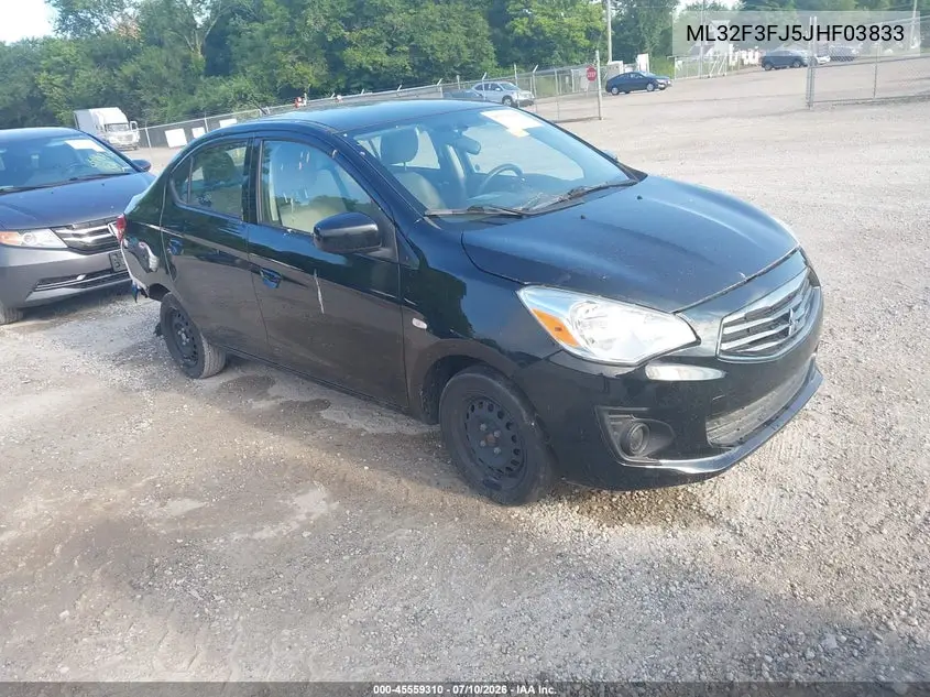 2018 Mitsubishi Mirage G4 Es VIN: ML32F3FJ5JHF03833 Lot: 45559310