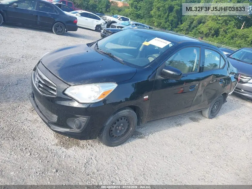 2018 Mitsubishi Mirage G4 Es VIN: ML32F3FJ5JHF03833 Lot: 45559310