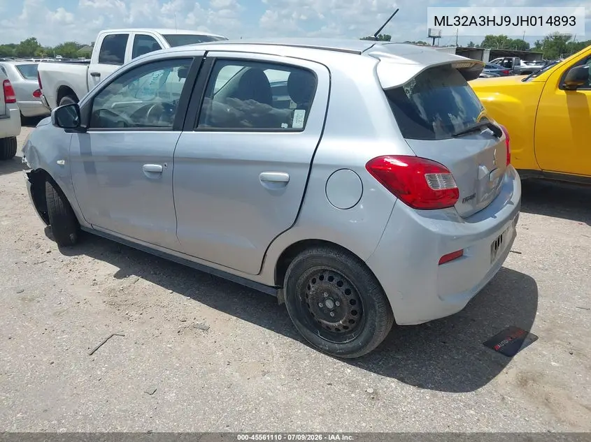 2018 Mitsubishi Mirage Es VIN: ML32A3HJ9JH014893 Lot: 45561110