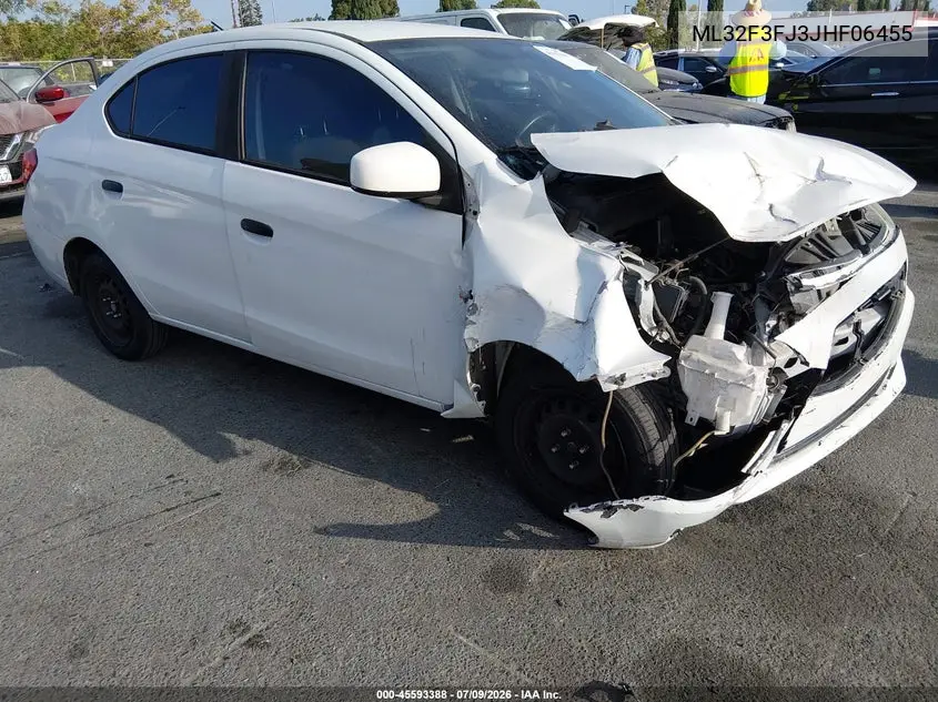 2018 Mitsubishi Mirage G4 Es VIN: ML32F3FJ3JHF06455 Lot: 45593388