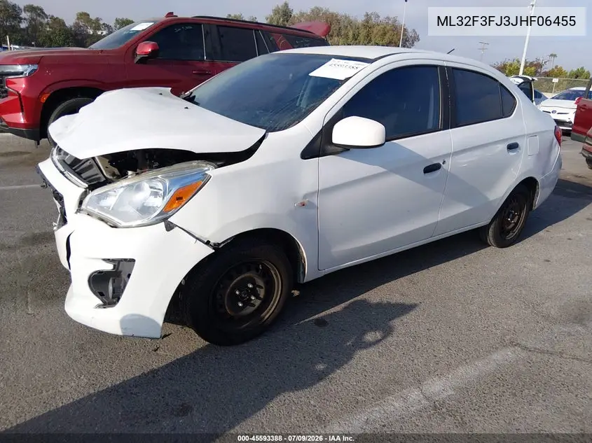 2018 Mitsubishi Mirage G4 Es VIN: ML32F3FJ3JHF06455 Lot: 45593388