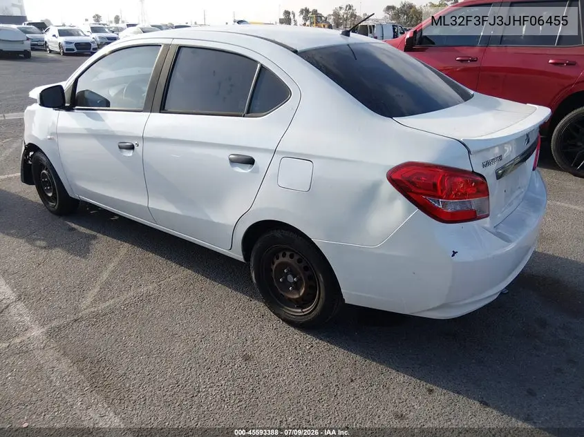 2018 Mitsubishi Mirage G4 Es VIN: ML32F3FJ3JHF06455 Lot: 45593388