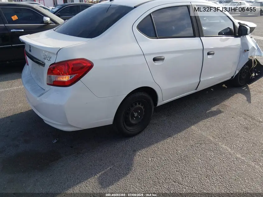 2018 Mitsubishi Mirage G4 Es VIN: ML32F3FJ3JHF06455 Lot: 45593388