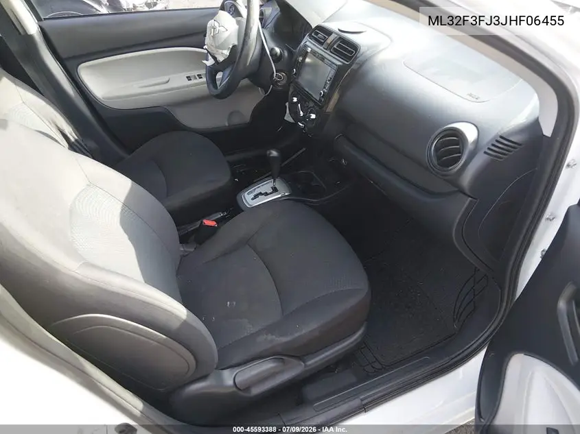 2018 Mitsubishi Mirage G4 Es VIN: ML32F3FJ3JHF06455 Lot: 45593388