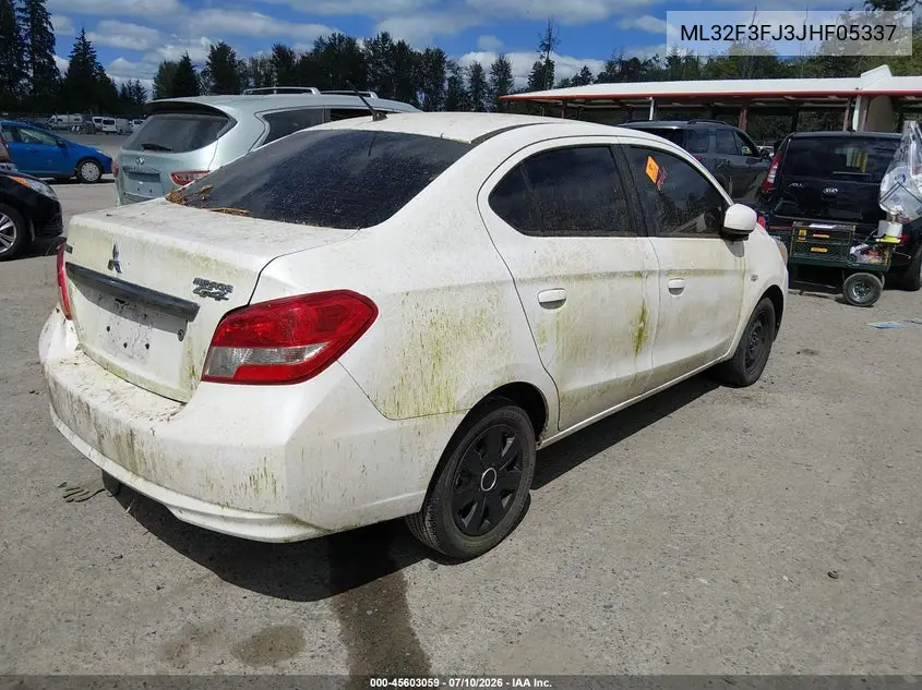 2018 Mitsubishi Mirage G4 Es VIN: ML32F3FJ3JHF05337 Lot: 45603059