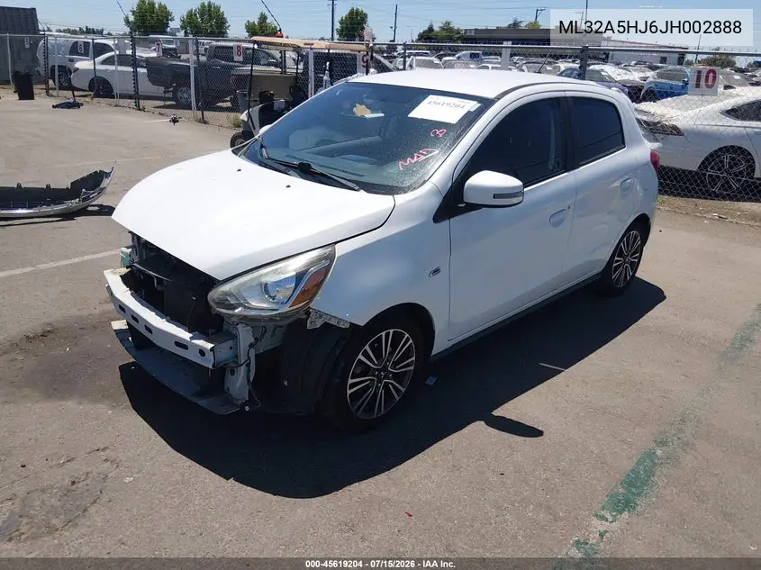 2018 Mitsubishi Mirage Gt VIN: ML32A5HJ6JH002888 Lot: 45619204