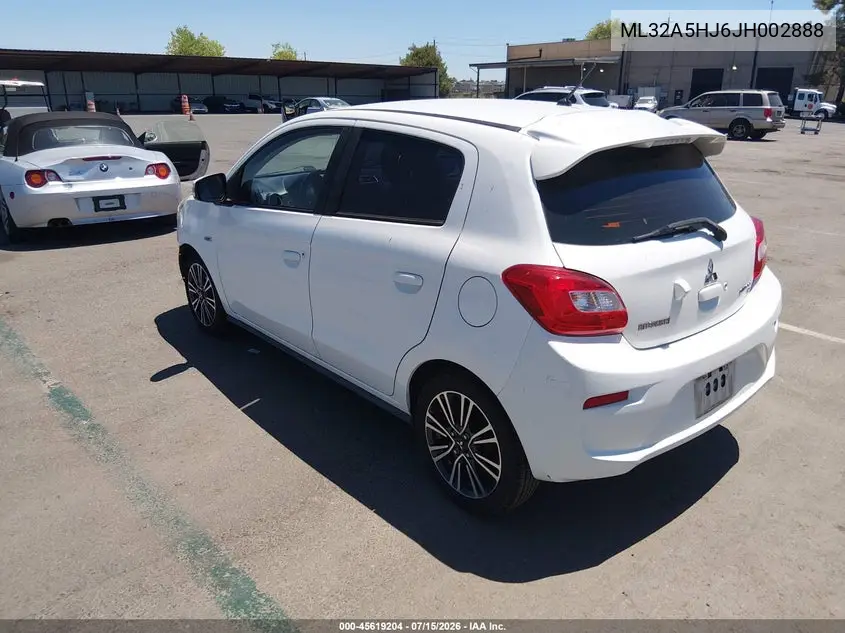 2018 Mitsubishi Mirage Gt VIN: ML32A5HJ6JH002888 Lot: 45619204