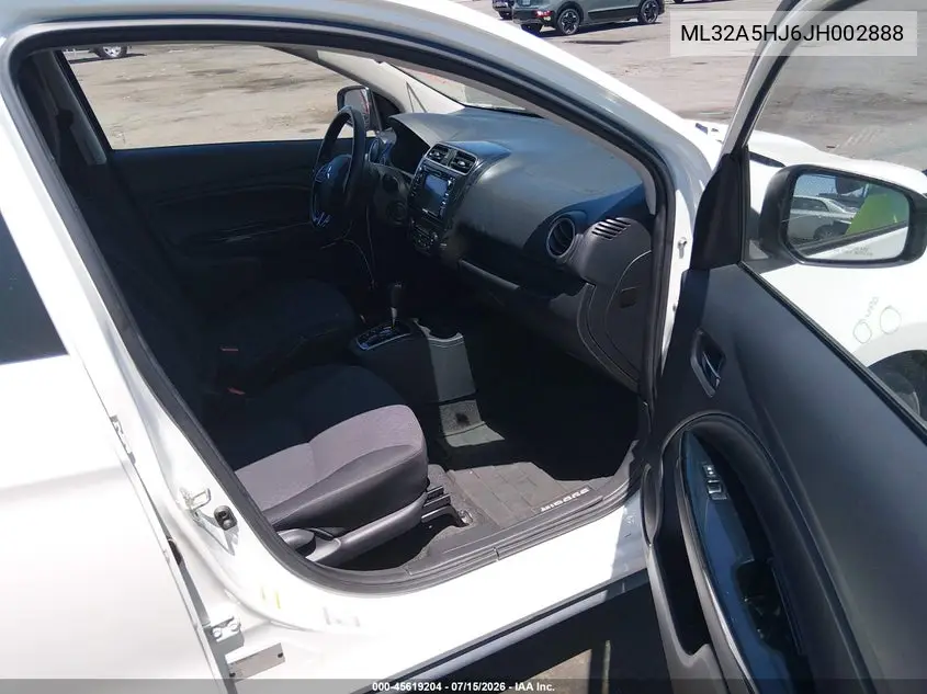 2018 Mitsubishi Mirage Gt VIN: ML32A5HJ6JH002888 Lot: 45619204